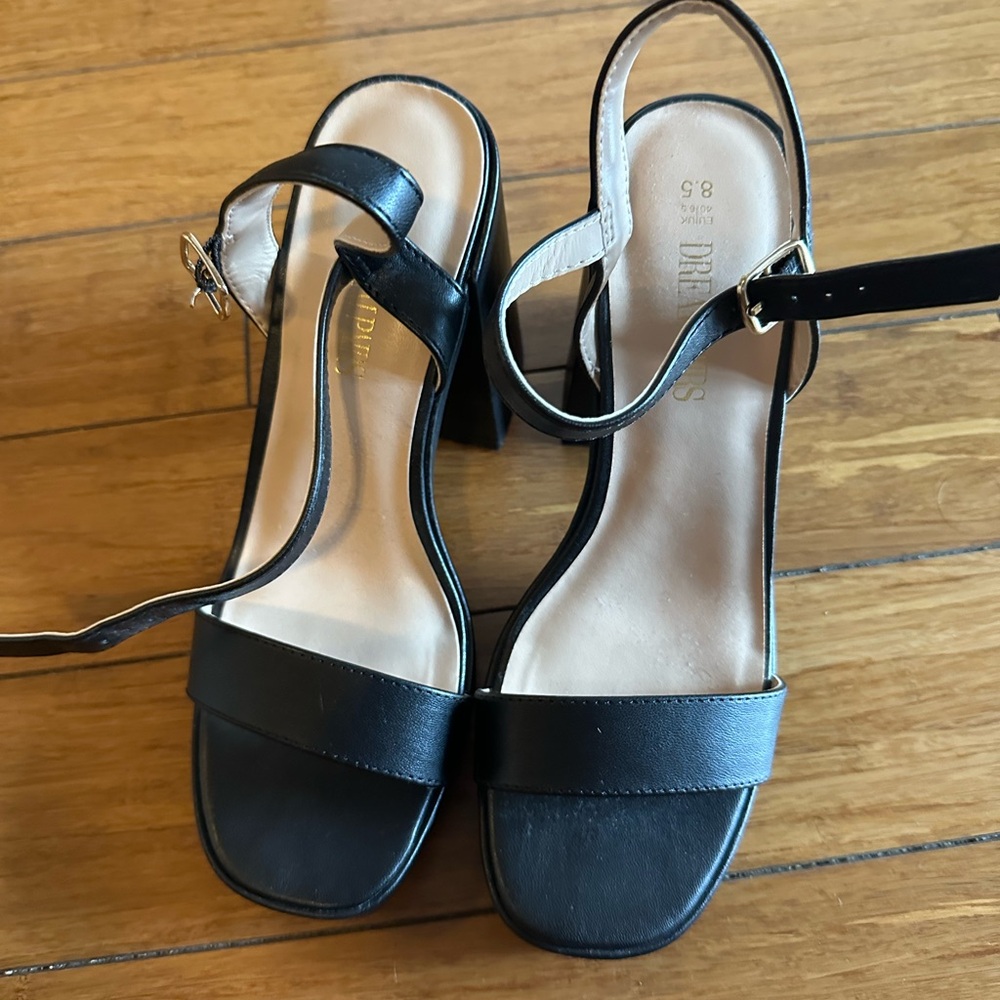 Black Strappy Sandals from Amazon
